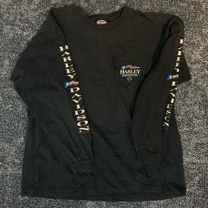 Vintage Harley Davidson Top - Long Sleeve with Pocket